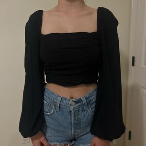 Urban Outfitters cropped puff sleeve top